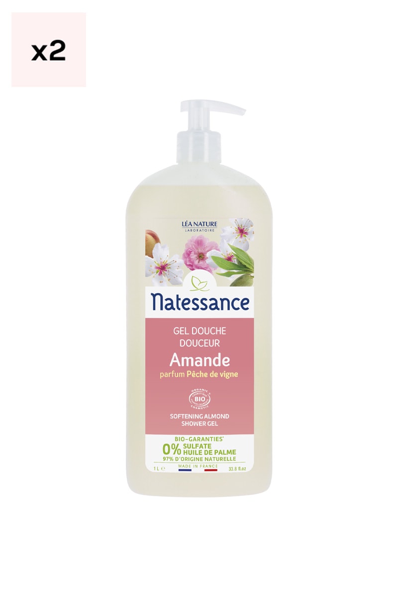 Gels douche relaxants bio - Amande - 2 x 1 L