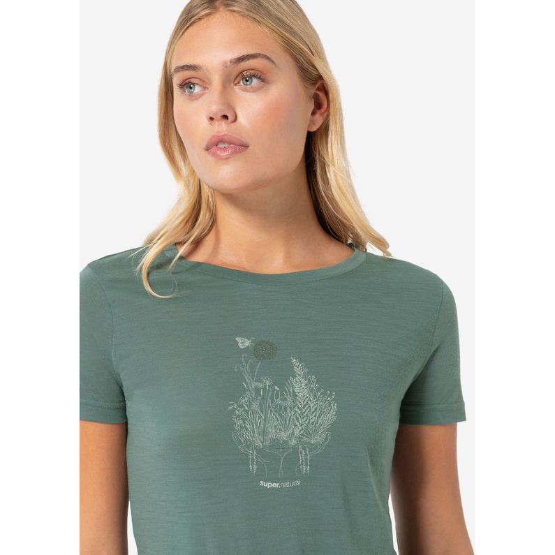 Super.Natural Damen Flowerhands T-Shirt