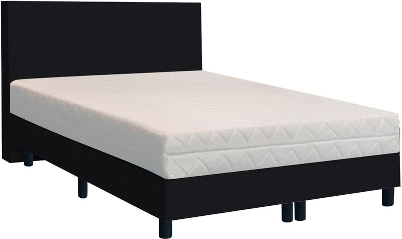BEDDEN AMSTERDAM - Björn - Boxspring - Zwart - Inclusief Hoofdbord en Matras