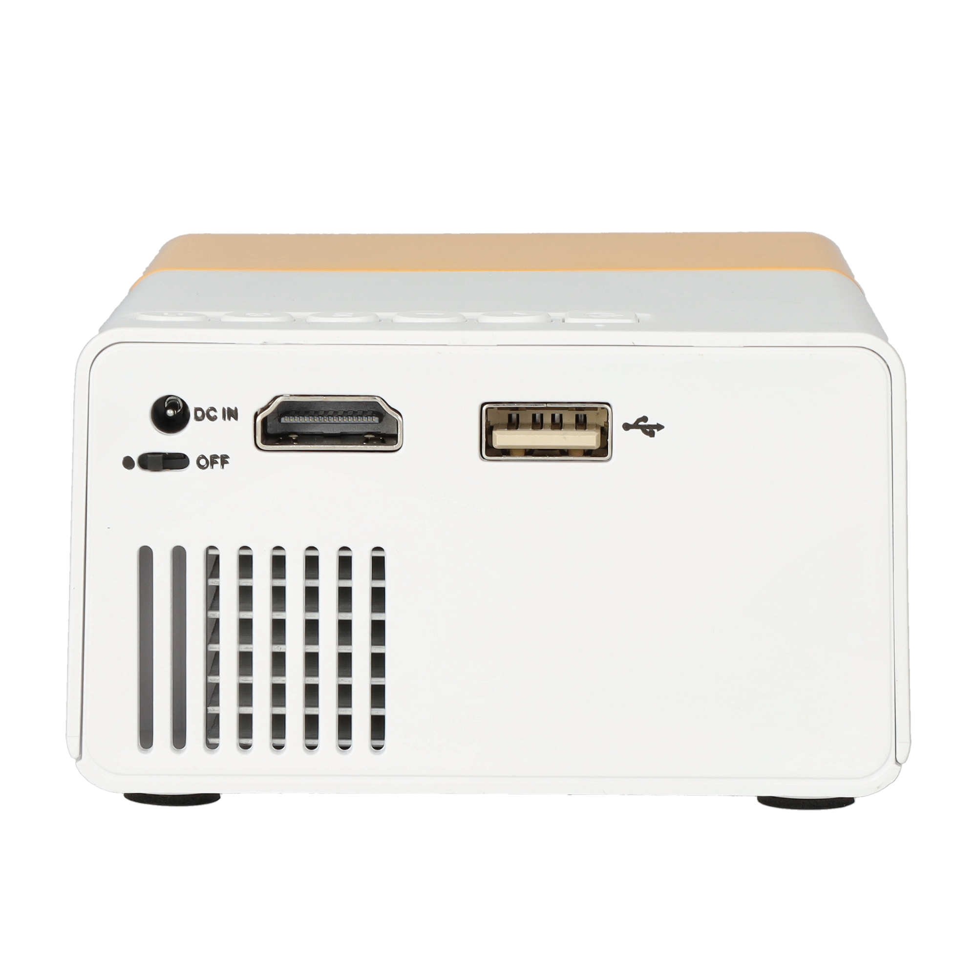 Mini Multimedia LED Projektor Beamer Heimkino für Kinder 1080p / HDMI / USB - Gelb