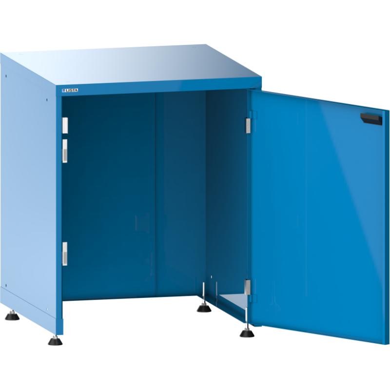 Armoire à portes battantes sans fond Lista 36x36E H 89,5-94 x L 71,7 x P 72,5 cm, portes à droite, 4 pieds de mise à niveau Key Lock