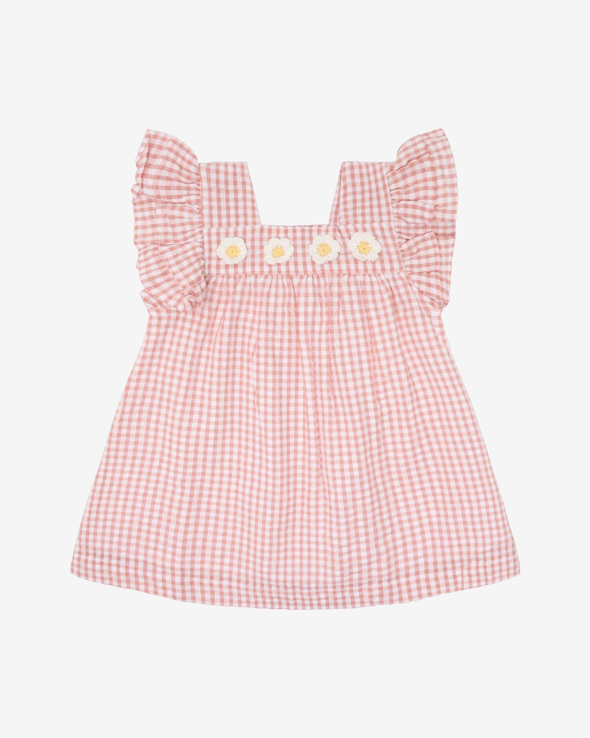 Kjole Baby m/ Blomsterdetaljer – 100% Bomull | HCKatinka Check