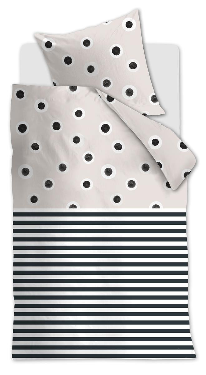 Bettwäsche STRIPE AND EYE 135x200 cm, mit 1 Kissen