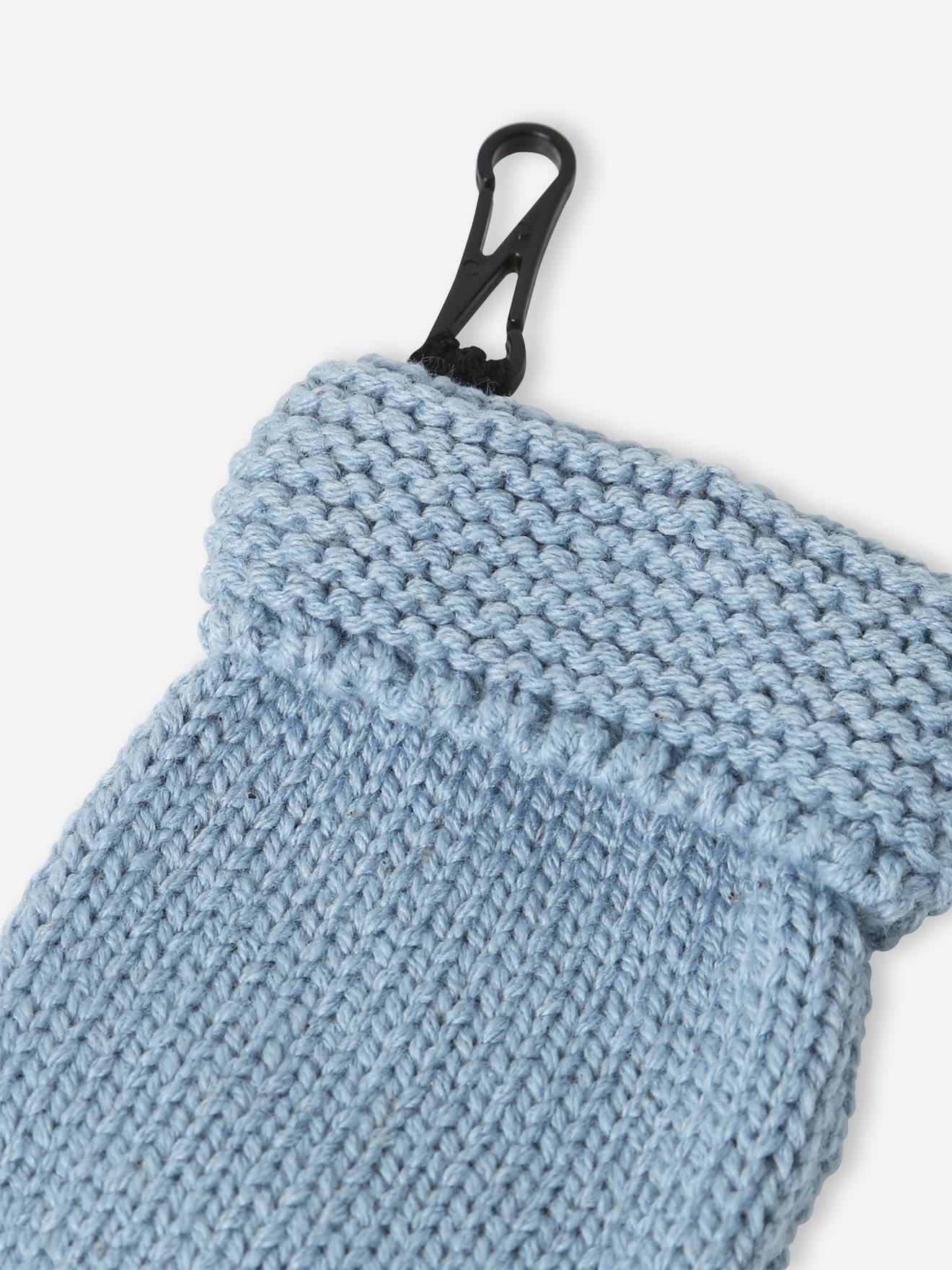 Conjunto para bebê menino: gorro + cachecol tubular + luvas