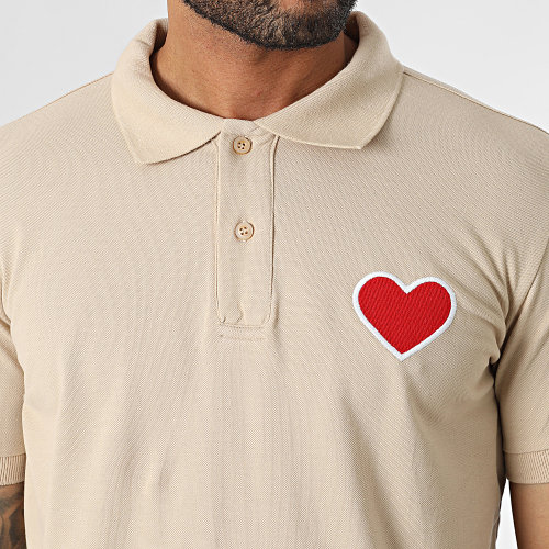 Polo Manches Courtes Taupe
