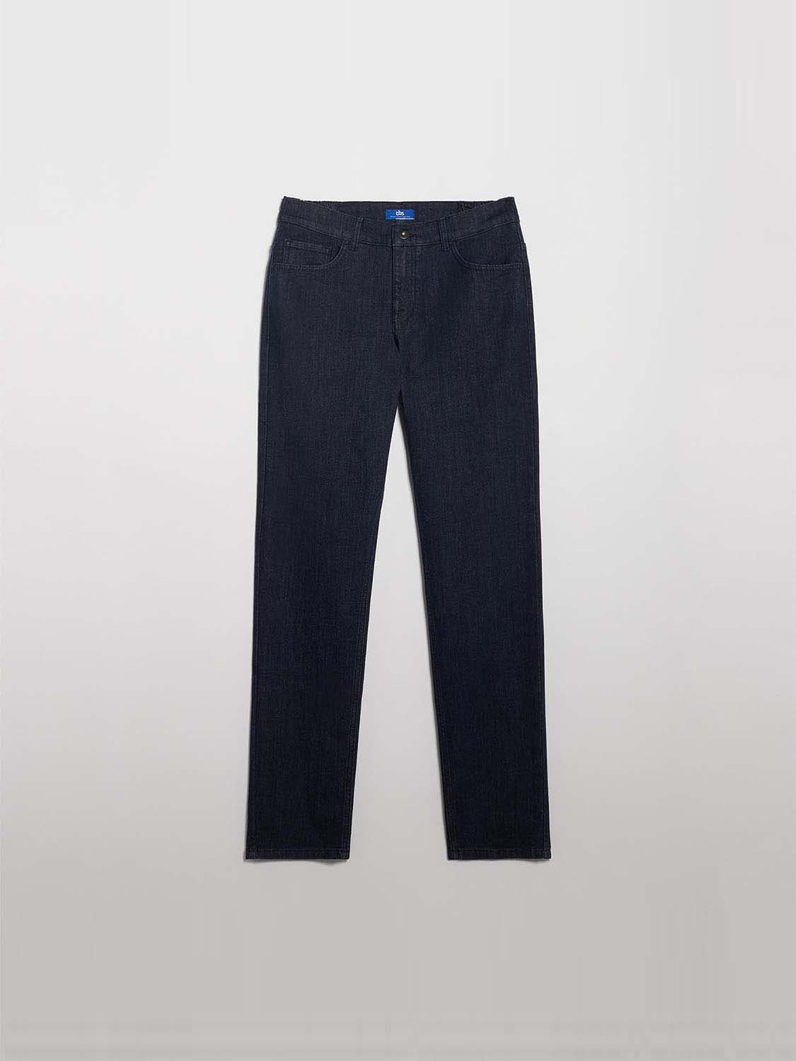 Jean Homme Ceinture élastiquée Coton Biologique Bleu