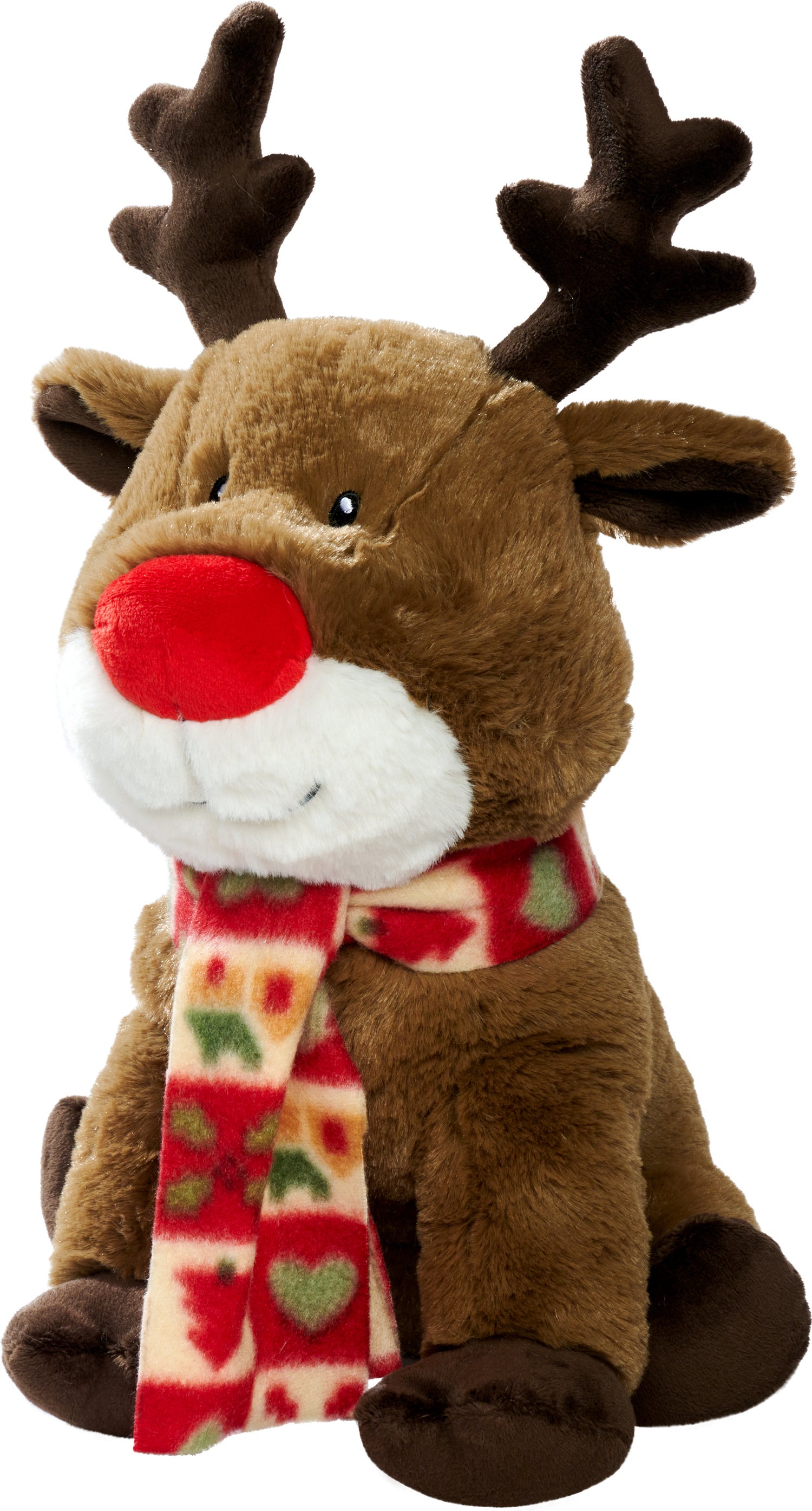 Nicotoy knuffel rendier bruin / rood / wit 20 x 20 x 30 cm