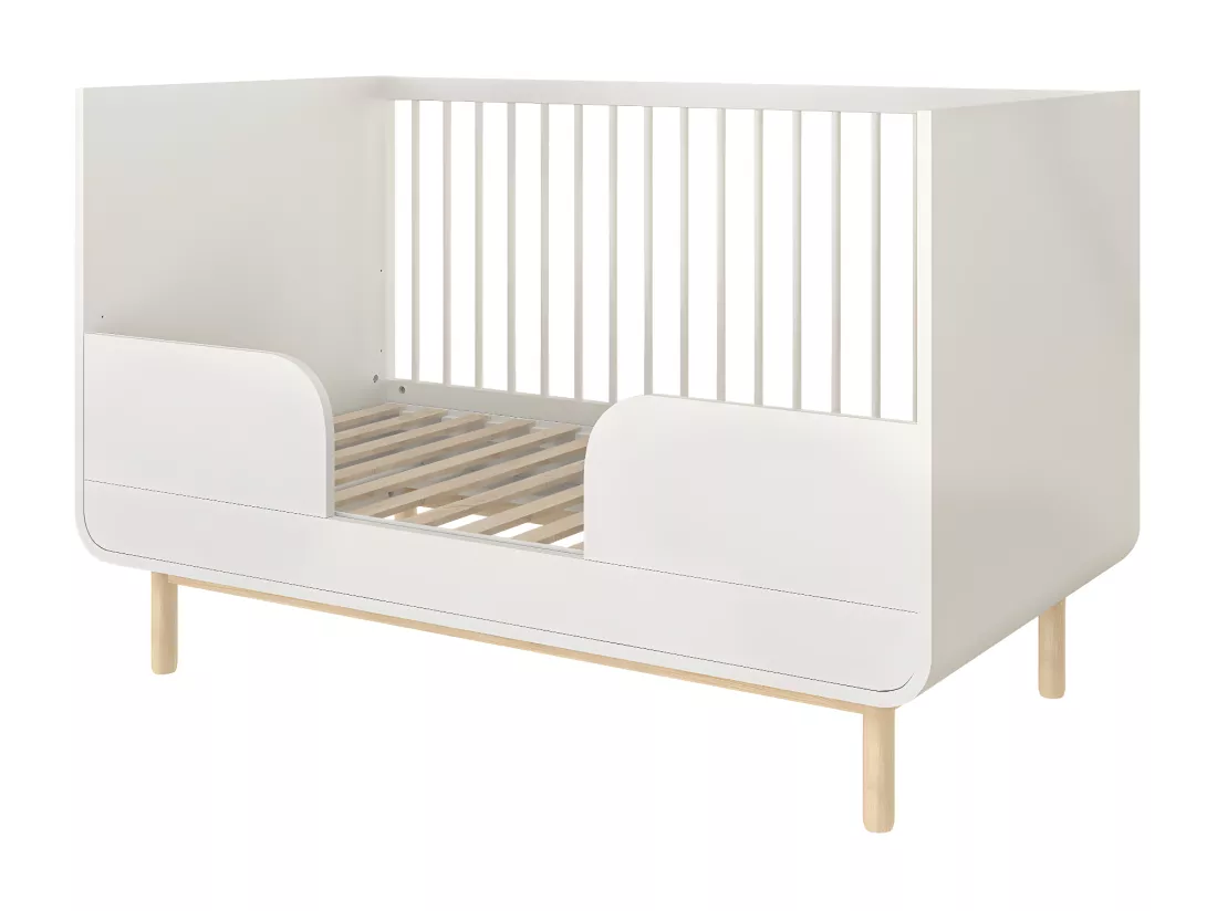 Chambre complète bébé 70x140 cm panneaux de fibres blanc SASHA
