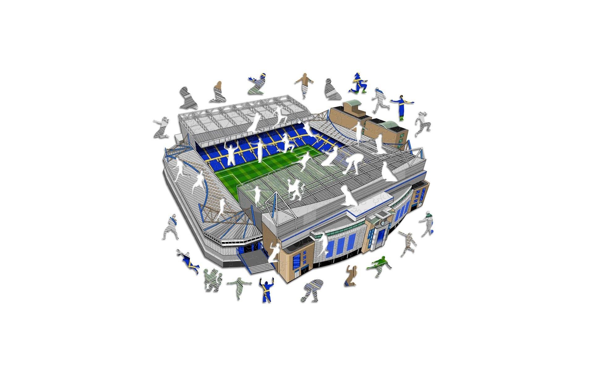 Puzzle »Iconic Chelesea FC – Stamford Bridge Stadium« Holzart: Birke (Herkunftsland: China)