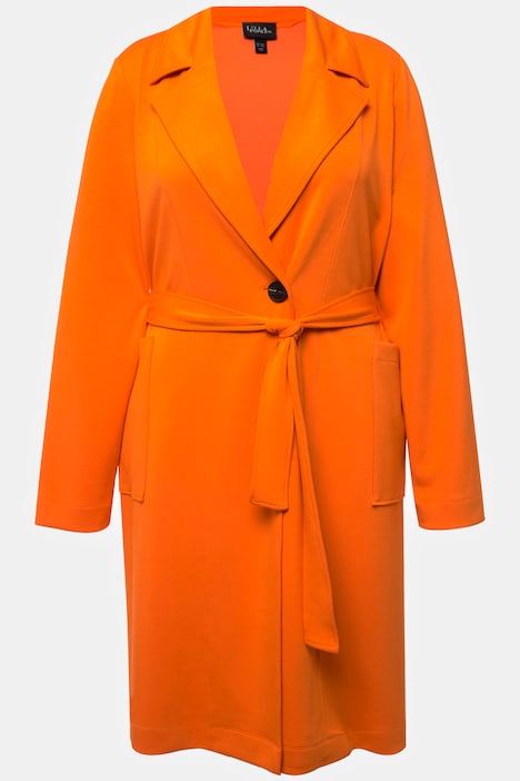 Jersey-Trenchcoat, Reverskragen, Bindegürtel, Raglan-Langarm