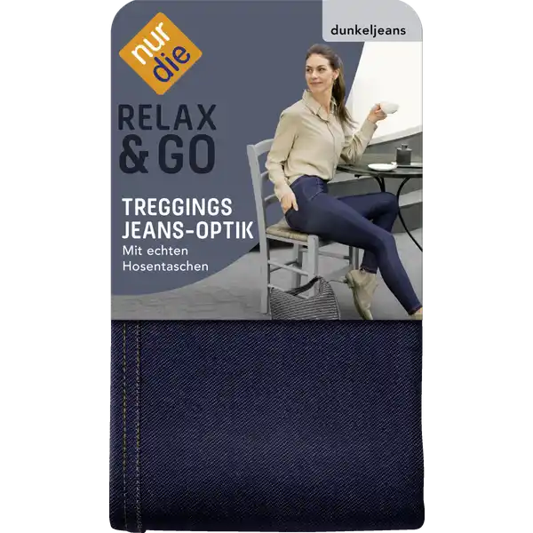Treggings in Jeans-Optik dunkeljeans Gr. L 44-46