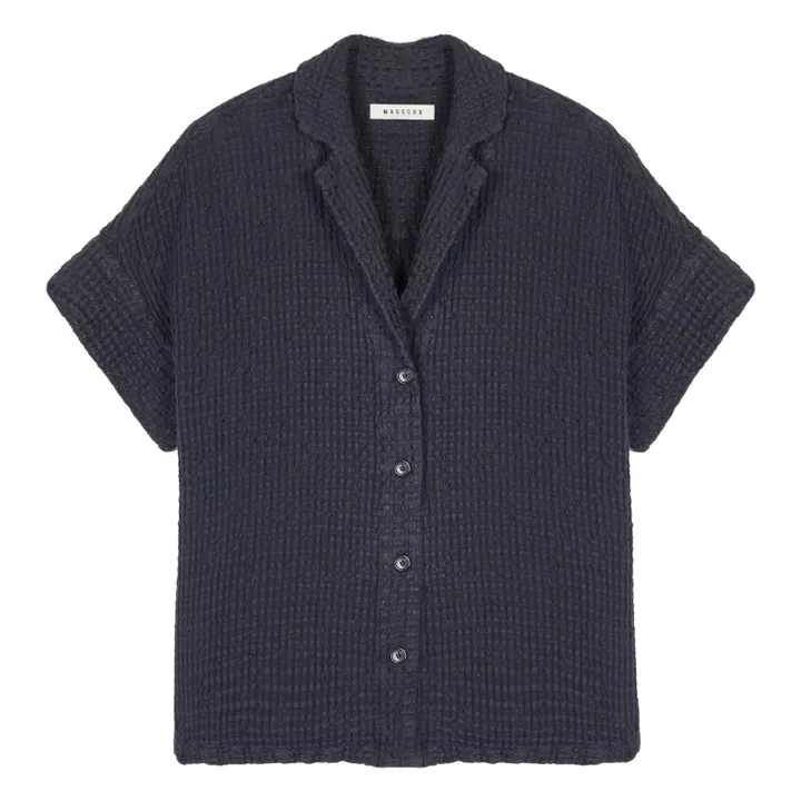 Masscob Chemise Laguna Coton et Lin | Gris anthracite