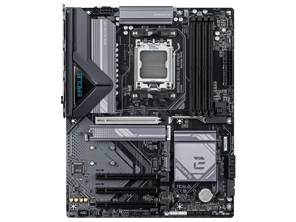Gigabyte B850 EAGLE WIFI6E - Bundkort - ATX - Socket AM5 - AMD B850 Chipset - USB-C 3.2 Gen 1, USB 3.2 Gen 2, USB 3.2 Gen 1 - Wi-Fi 6E, Bluetooth, Gigabit LAN - onboard grafik (CPU påkrævet) - HD Audio (8-kanaler)