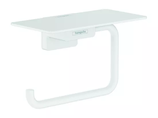 HANSGROHE Porte-papier WC avec tablette blanc mat AddStoris