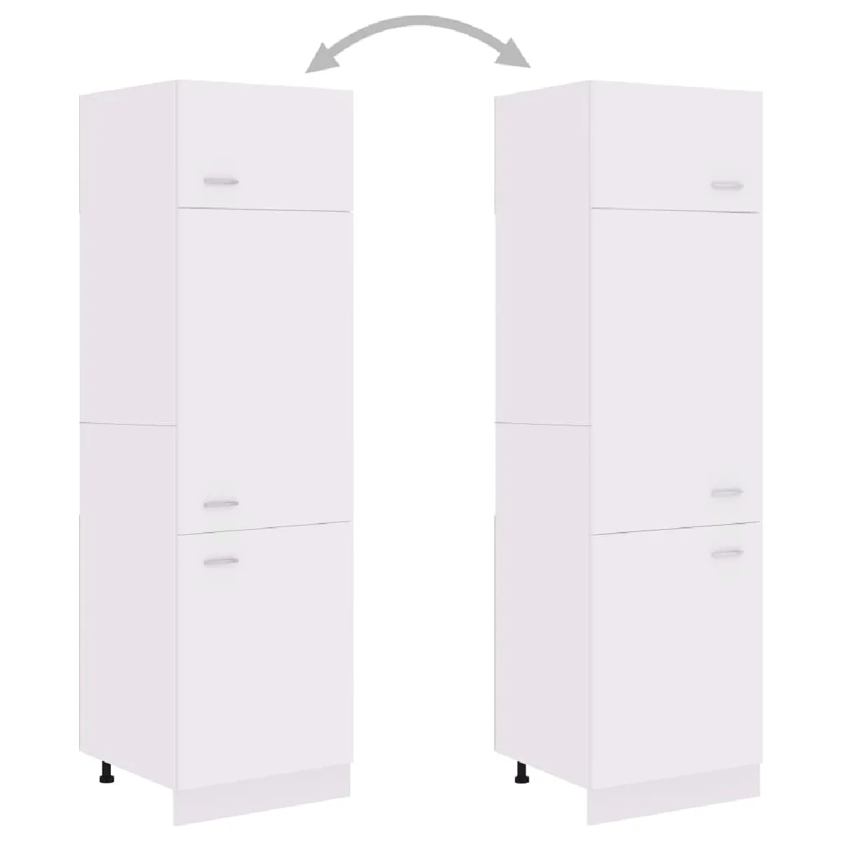 vidaXL Armoire de Réfrigérateur - Blanc