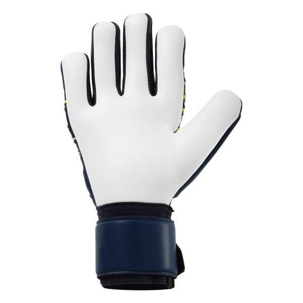 Uhlsport Gants de Gardien Prediction Supersoft HN - Bleu Marine/Blanc/Jaune Fluo