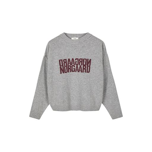 Mads Nørgaard Recy Soft Knit Tilona Striktrøje, Light Grey Melange, M