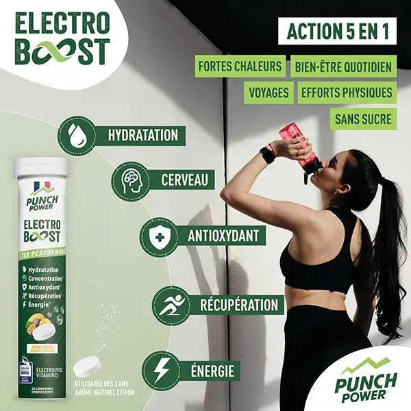 ELECTROBOOST Eletrólitos - Vitamina C, Magnésio, Minerais - Maracujá e Manga