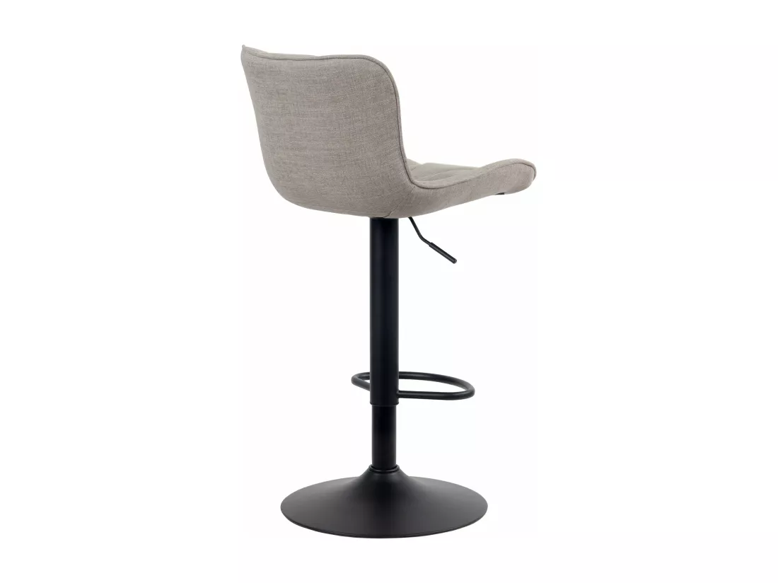 Lot de 2 Tabouret de bar - Tissu - Taupe - Linus