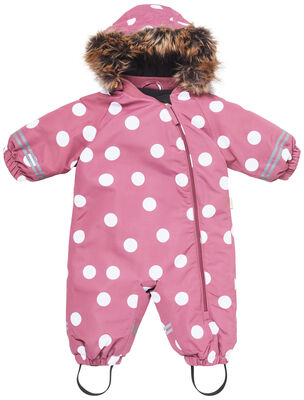 Petite Chérie Atelier Amour Vinterdress Baby, Big Dots Mesa Rose