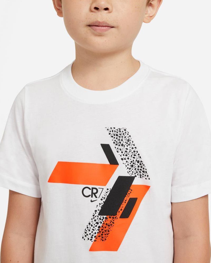 T-shirt Nike CR7 Blanc & Orange pour enfant