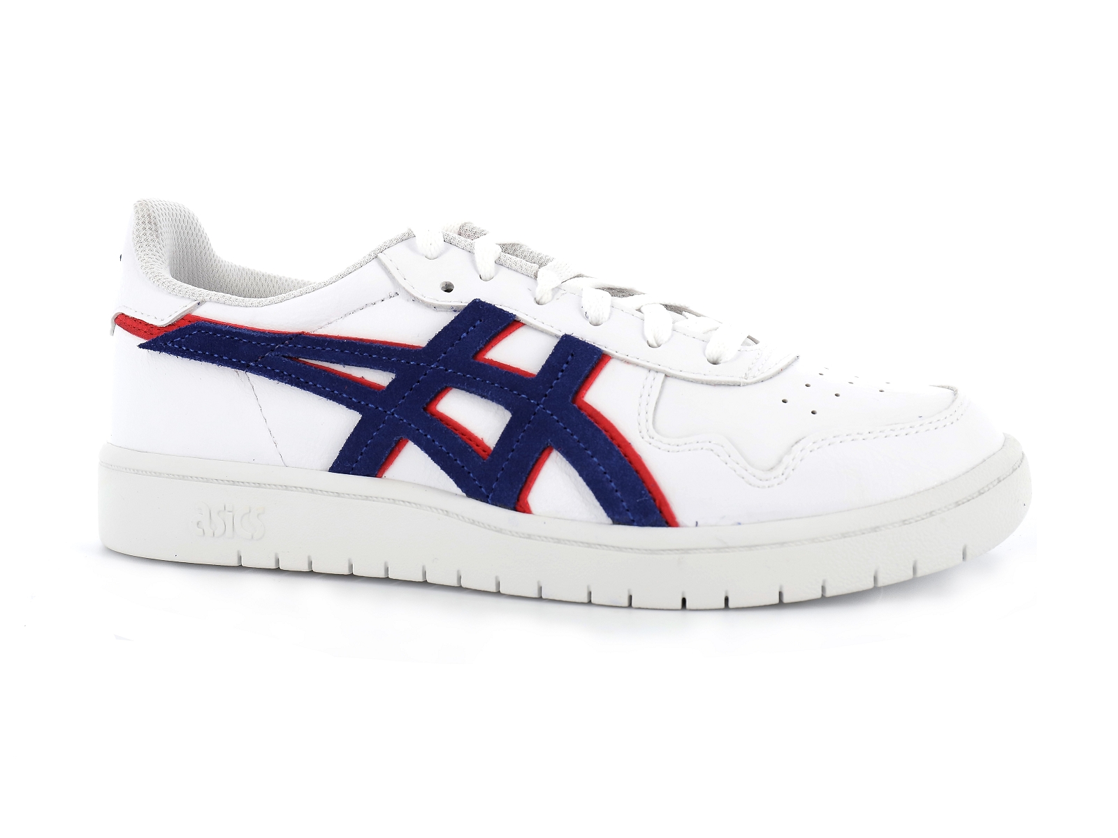 Asics-1201A381 Cuir Blanc Bleu