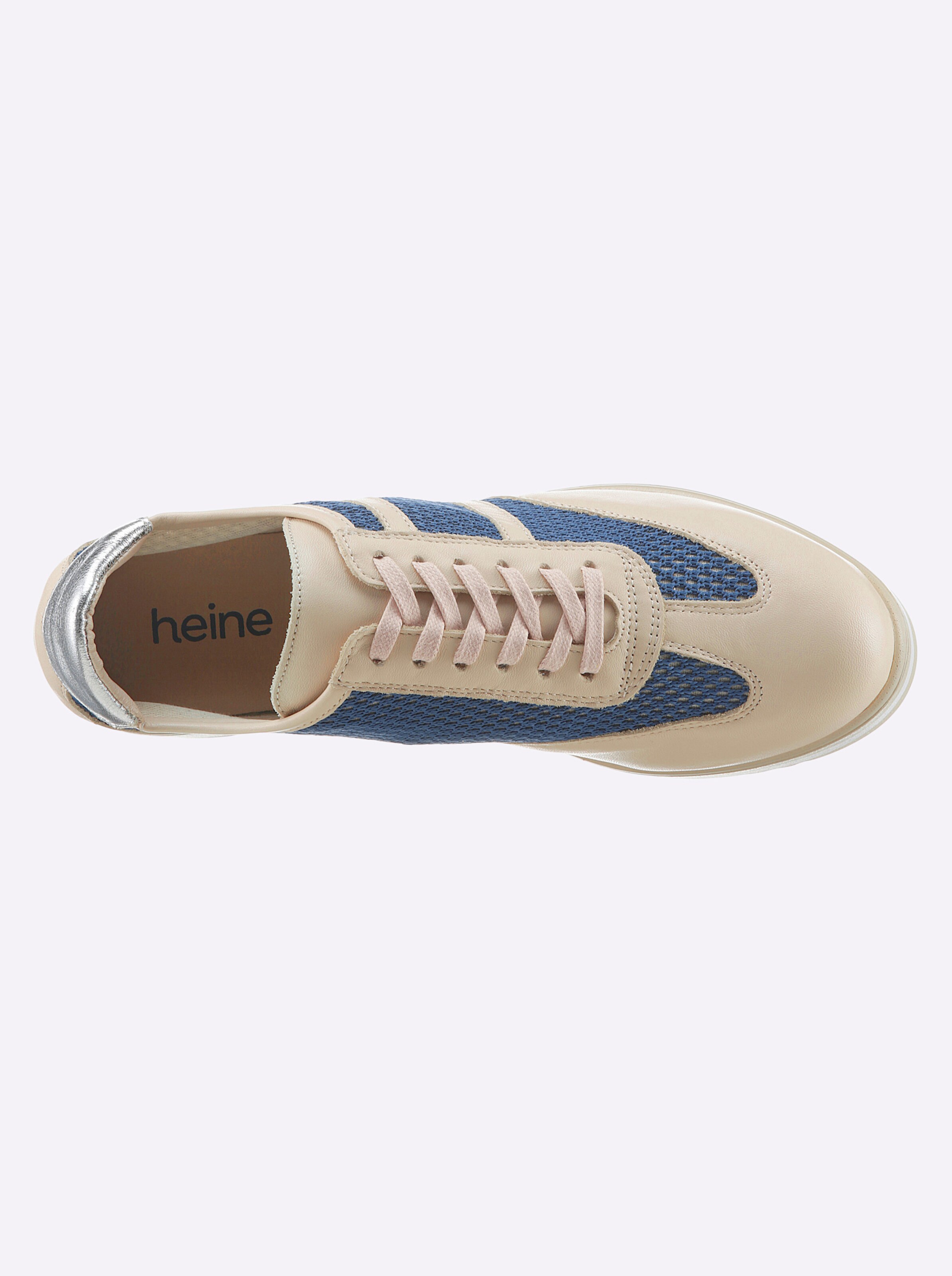 heine Schnürer in beige-blau