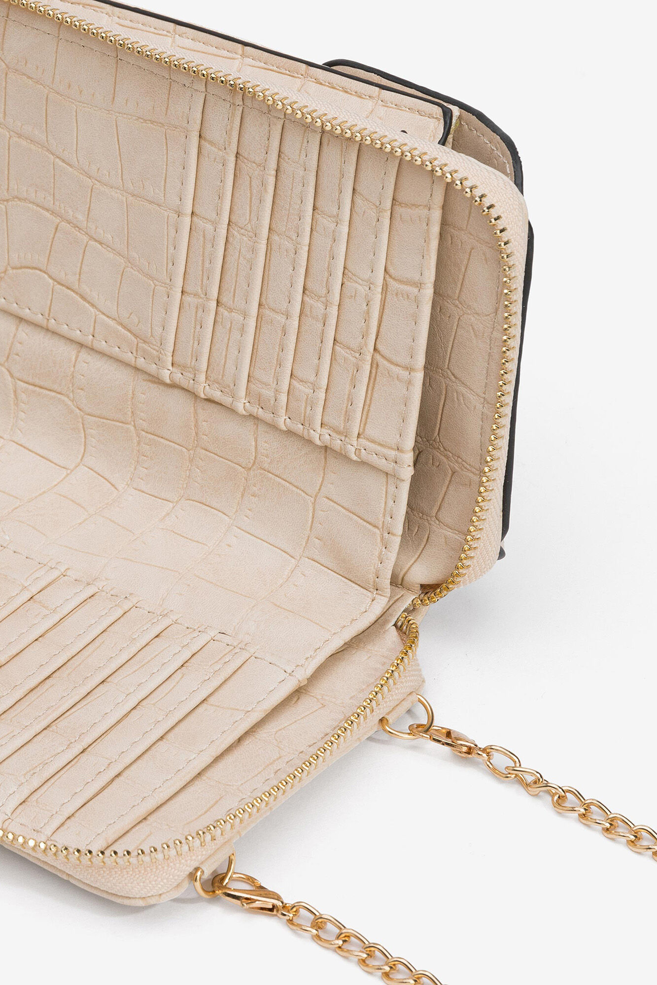 Bolsa para celular com efeito crocodilo