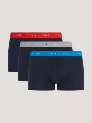 Conjunto com 3 Cuecas Boxer com Cós Elástico e Logo Essencial