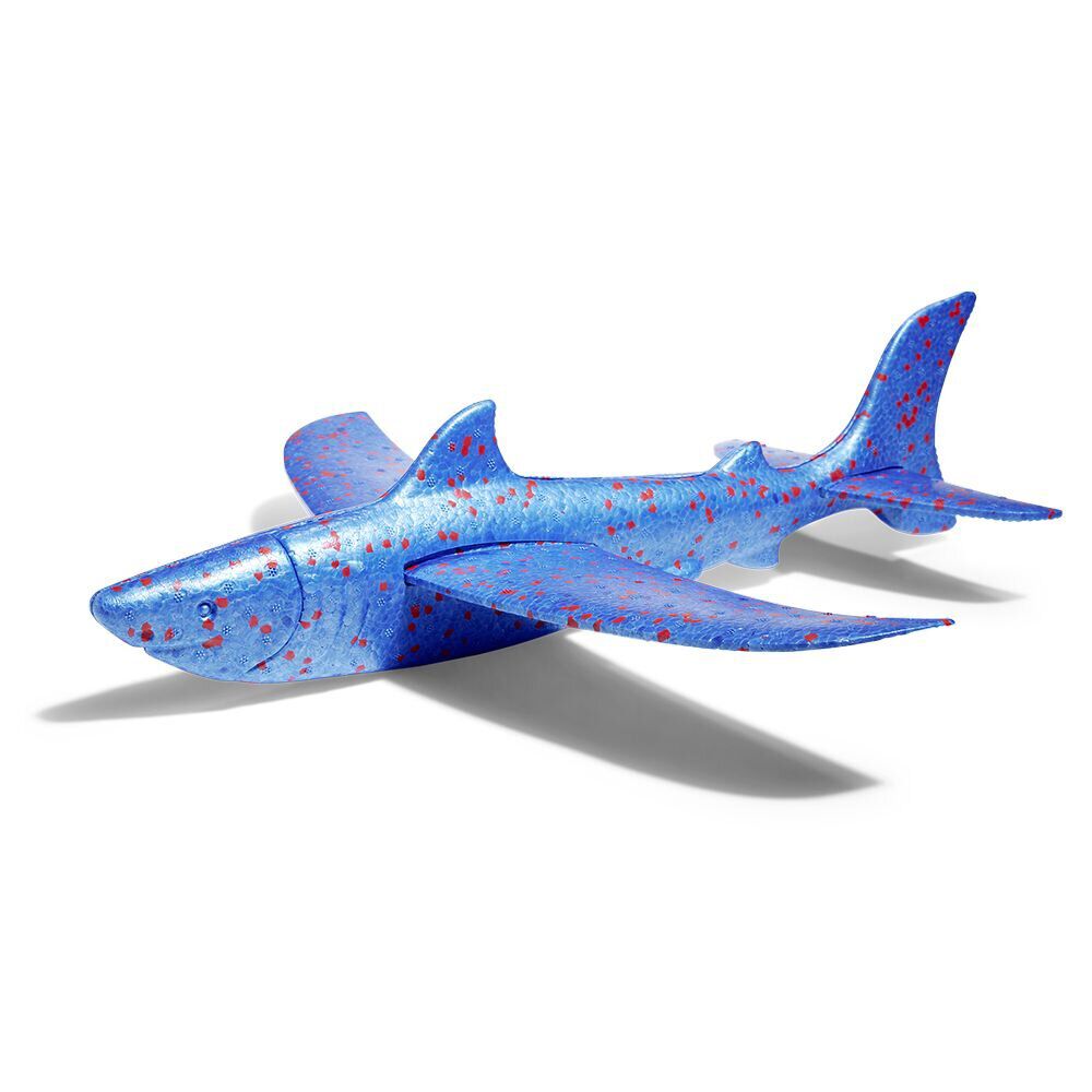 Avion planeur en mousse dragon ou requin 46x48x10cm