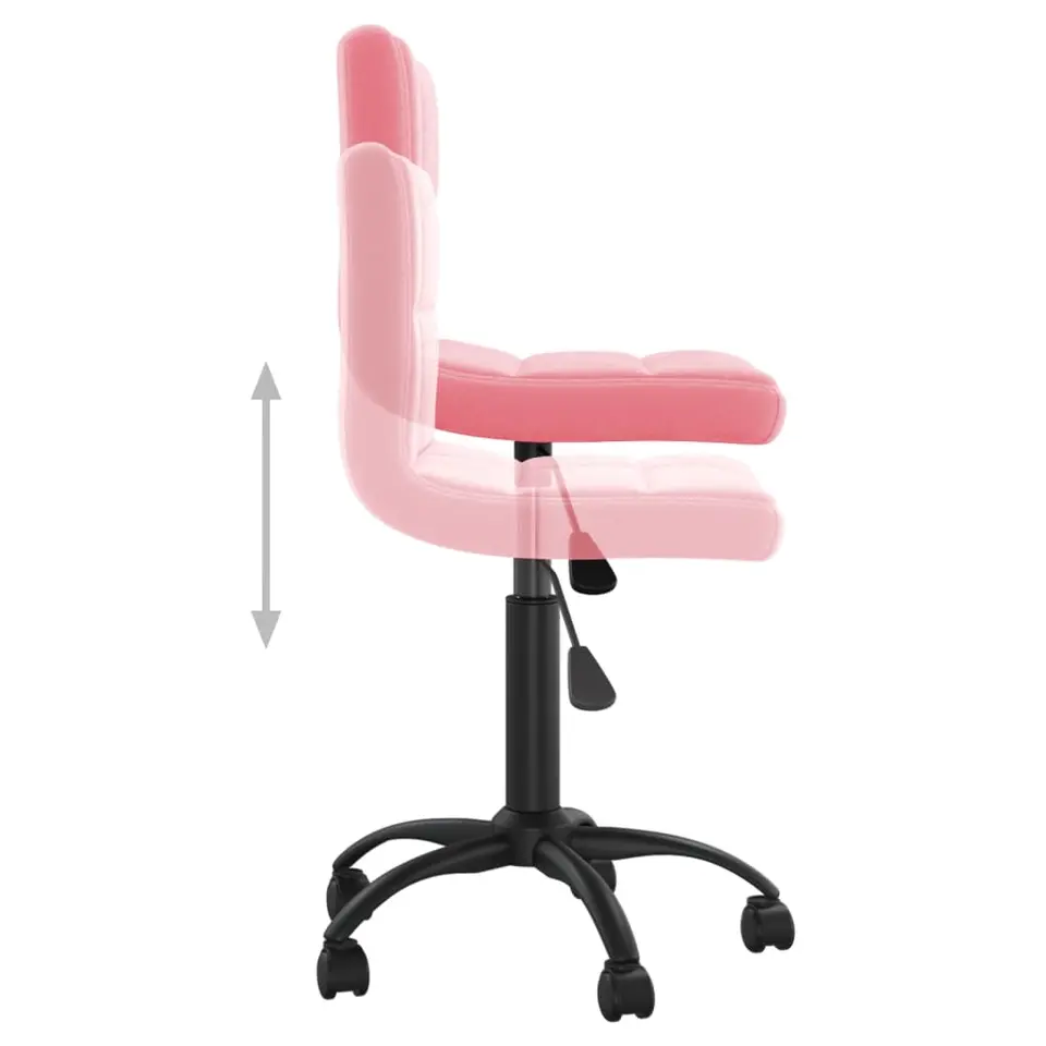 vidaXL - Kantoorstoel - Roze - Fluweel