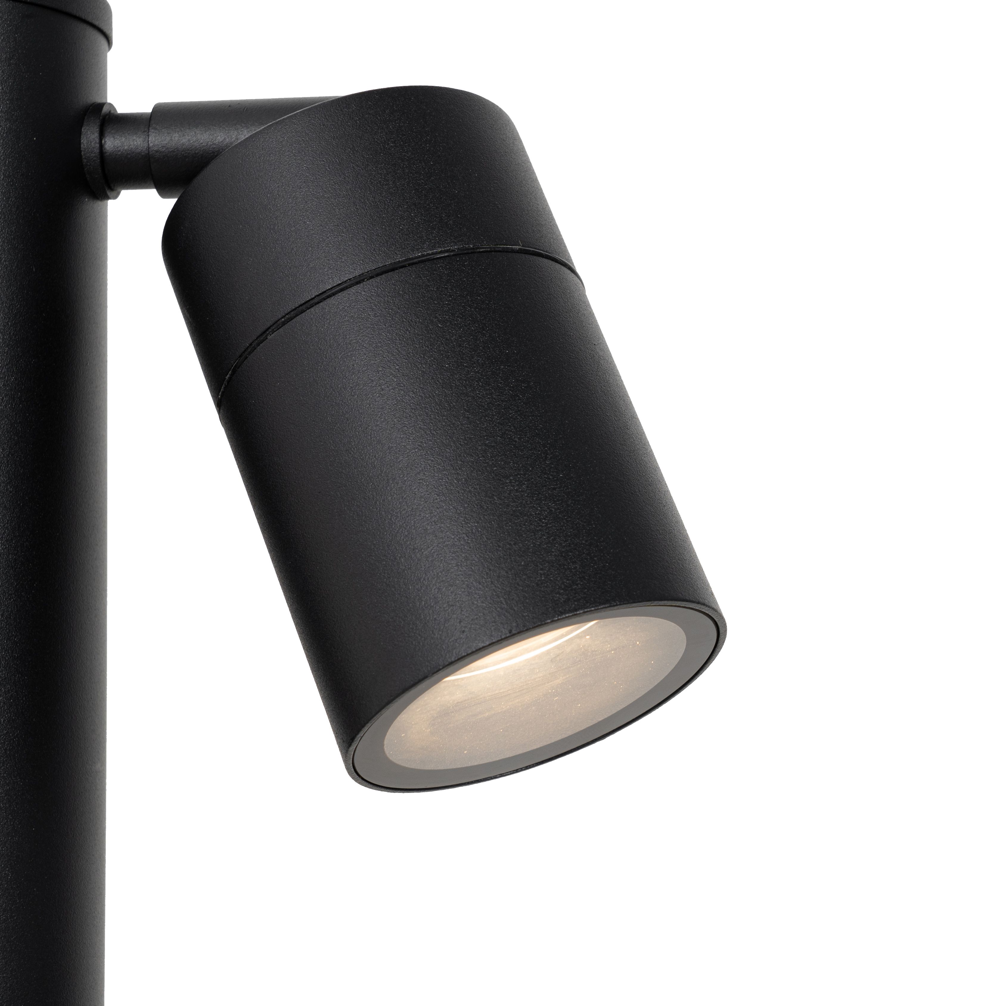 Buitenlamp zwart met grondpin en kabelmof 80cm 2-lichts IP44 - Duo