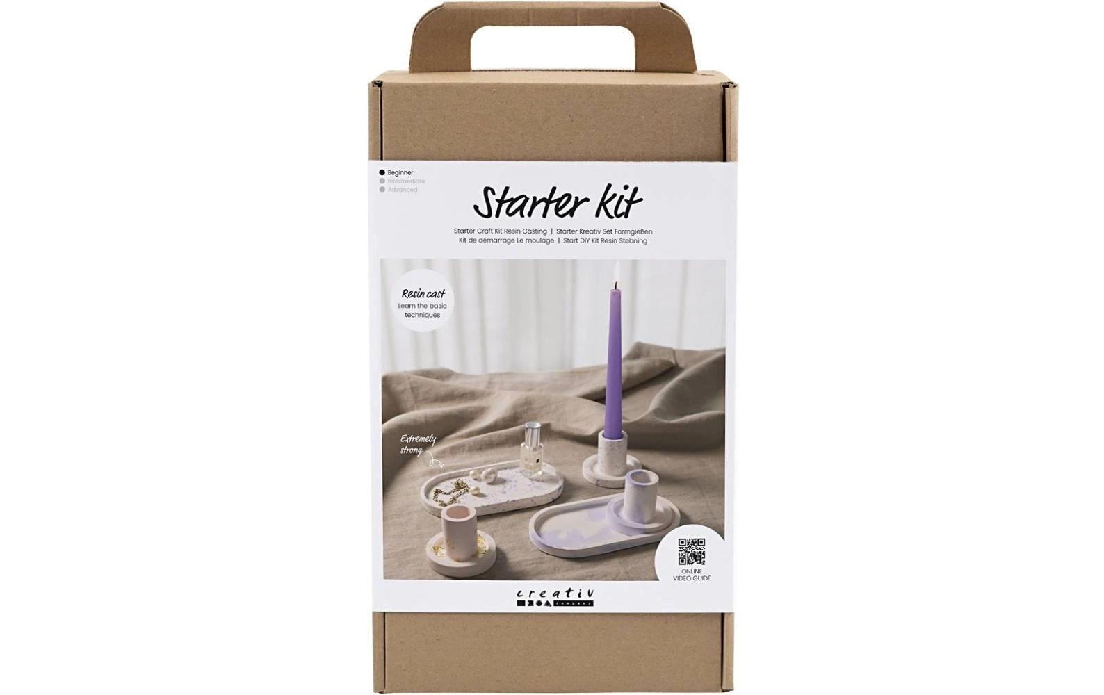 Giessharz Resin Kerzenhalter und TablettsStarter Set Harzgiessen