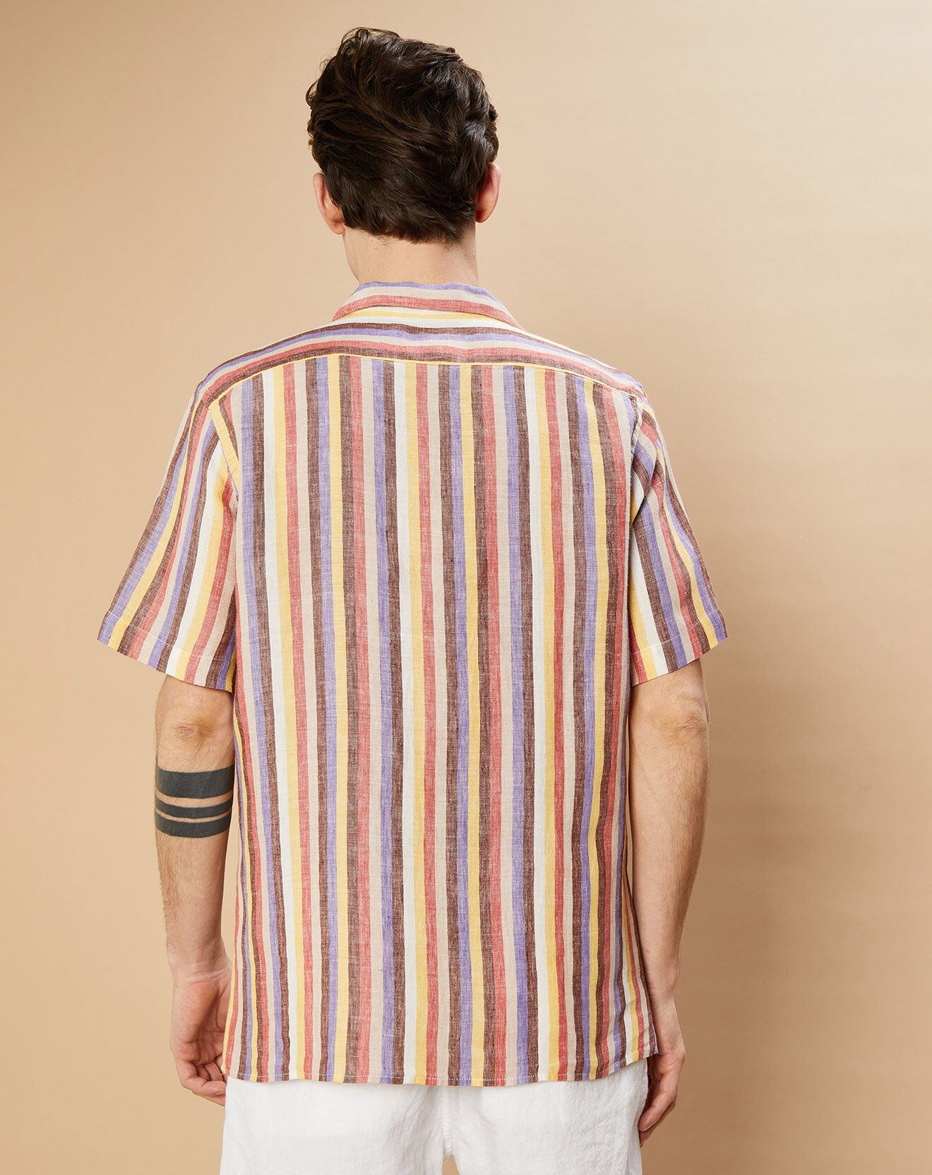 Hartford Chemise 100% Lin slim Slam baby rose