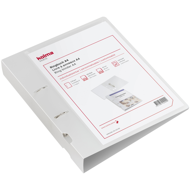 Kolma Ringbuch Vario, A4, 5 cm, transparent
