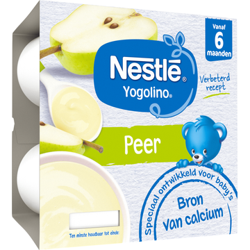 Nestlé Yogolino® Peer 6+ maanden baby toetje 4 x 100 g