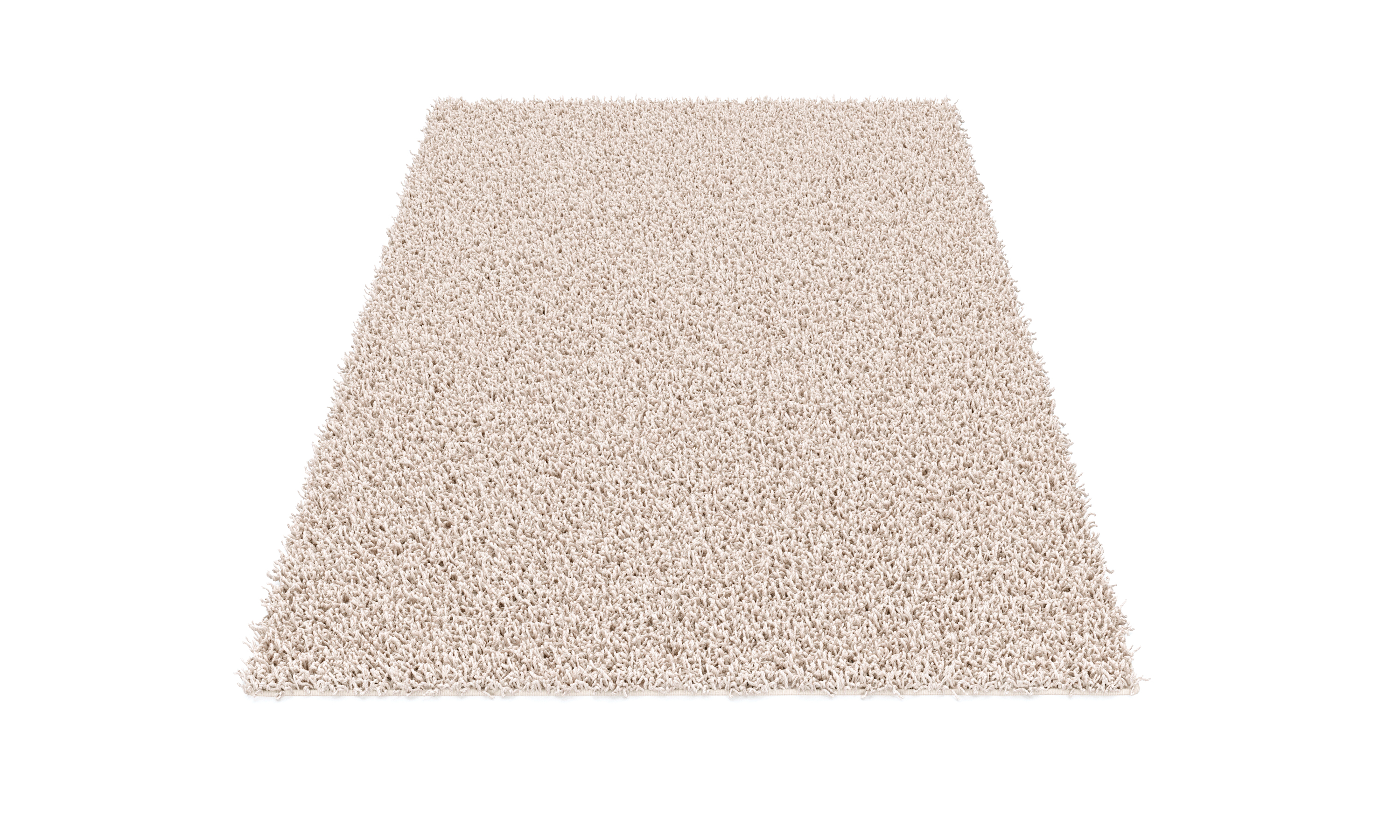 Hochflor Teppich 60 x 110 cm creme