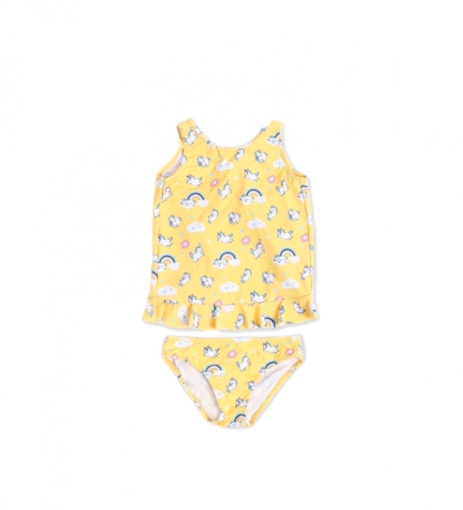 Camiseta Aznar Innova Bikini Unicórnios para Meninas Amarela