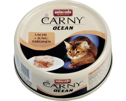 Animonda Carny Ocean natvoer voor katten, zalm + jonge sardines, 80 g