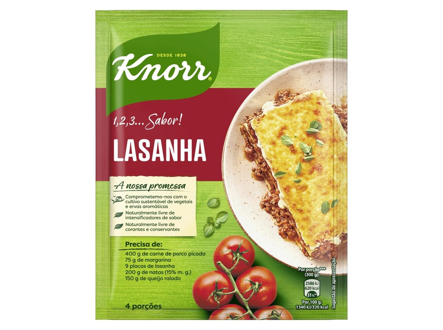 TEMPEROS KNORR 123 LASANHA 52G