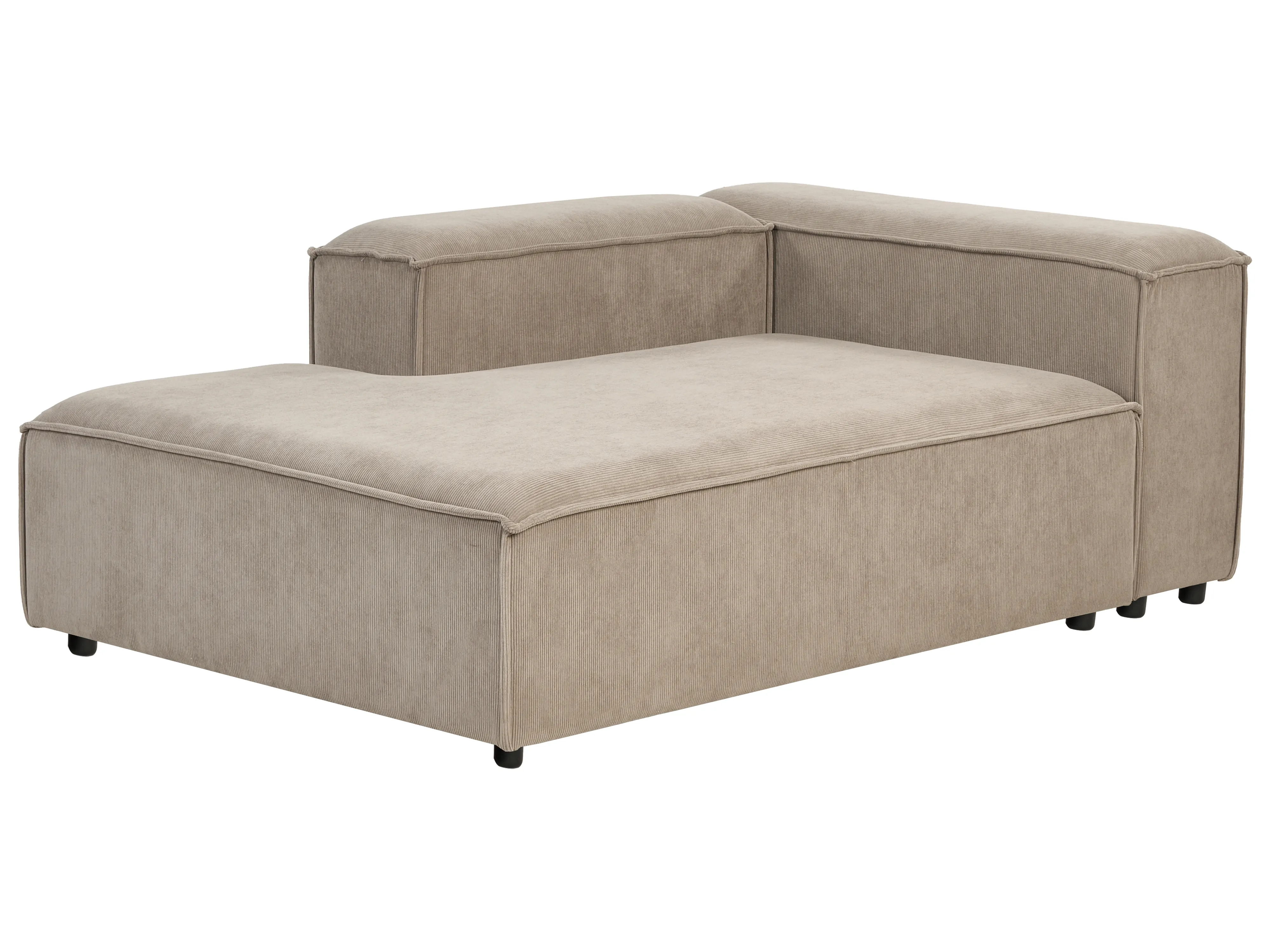 Rechtszijdige chaise longue ARDAL Corduroy Lichtbruin