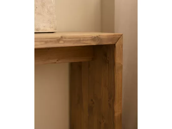 Console en bois de sapin ton vieilli 120x80cm - TELVA - DECOWOOD