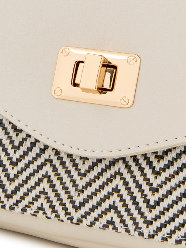 Sac besace bi-matière