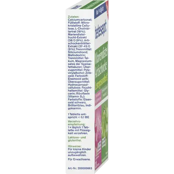 Mariendistel Artischocke Tabletten