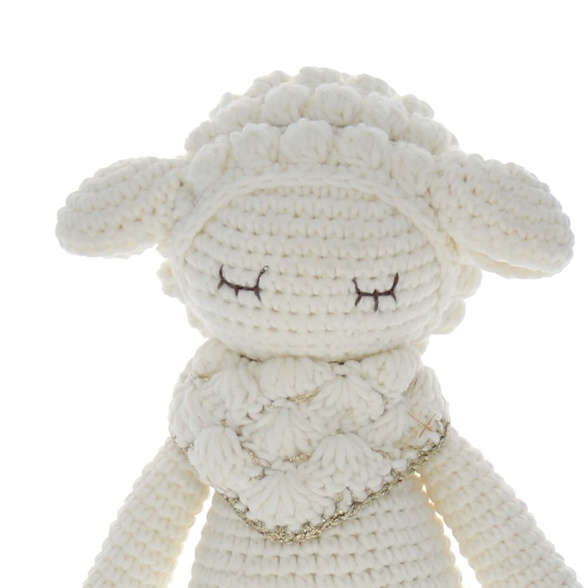 Mouton doré debout en crochet Frisette
