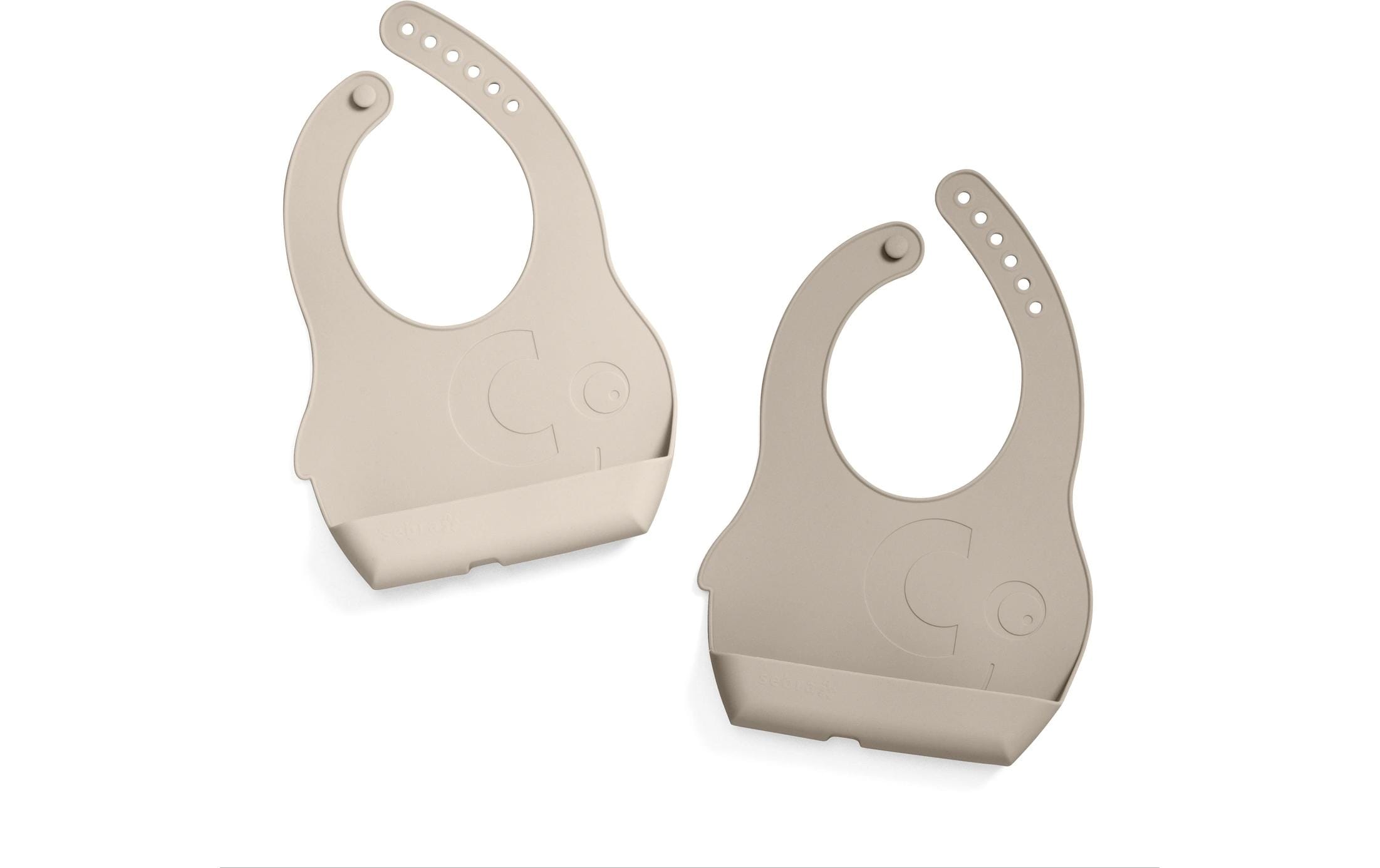 Lätzchen Silikon Fanto 2er Set Jetty Beige 31 x 21 cmPraktisches Silikon-Lätzchen-Set