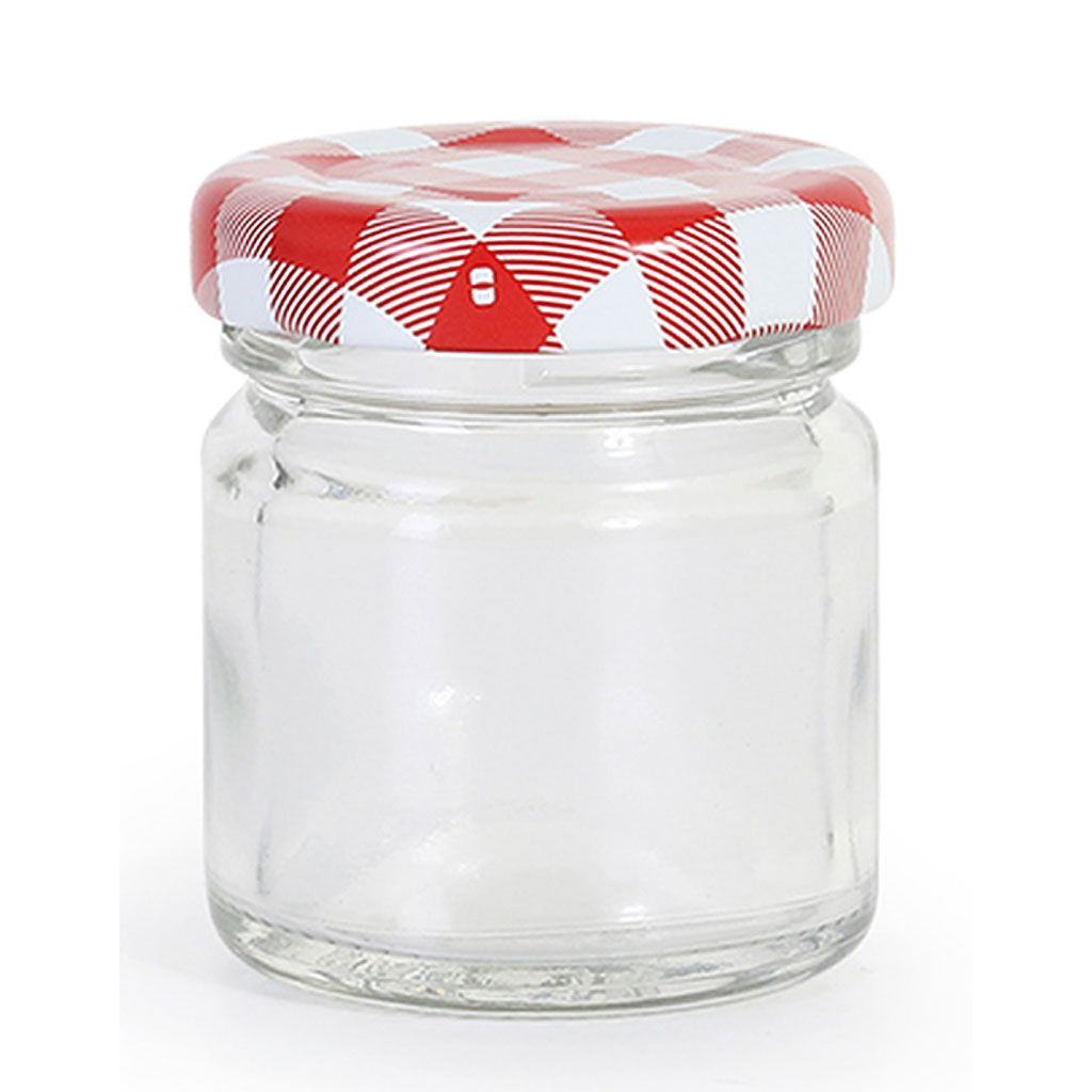 Pot hermétique verre avec couvercle vichy 5cl