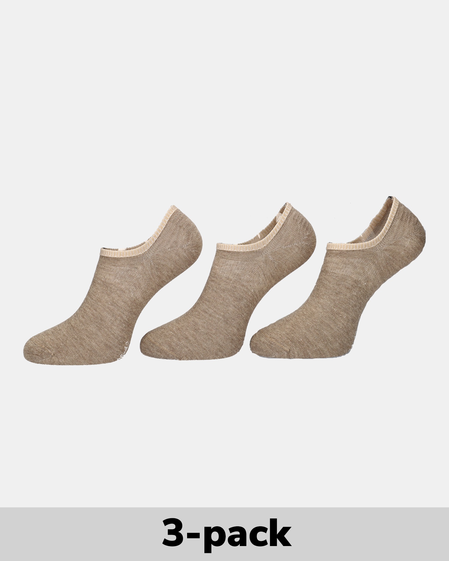 Nelson 3-Pack Sneakersokken Sokken  - bruin