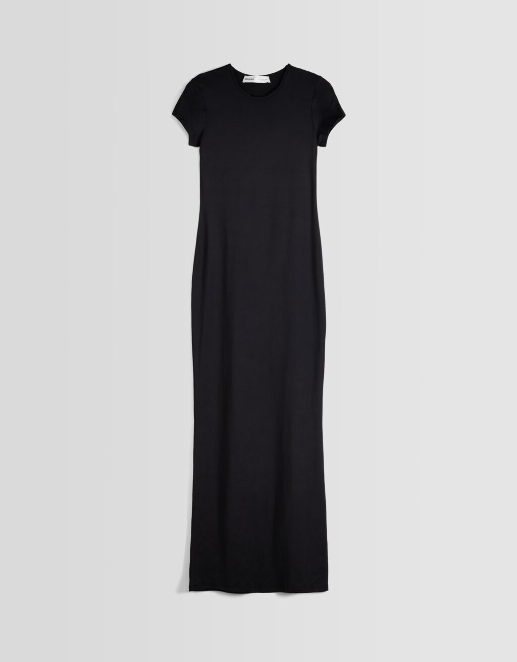 vestido longo de manga curta