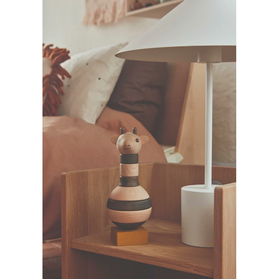 OYOY Holzspielzeug Wooden Stacking Giraffe nature dark